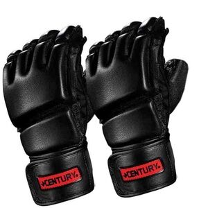 NEW Century Bag Gloves Black Leather Wrap Cinch Strap Men’s Size L/XL